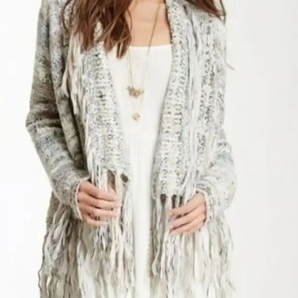 Free People Runaway Love Fringe Women's Cardigan in Size L